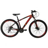 Bicicleta Aro 29 Ksw 27v Freio Hidráulico C-trava E K7 11-40 - 21&quot; Preto-laranja E Vermelho