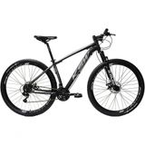 Bicicleta Aro 29 Ksw 18v Absolute Hidráulica Trava K7 11-40 - Preto-prata - 17&quot;