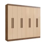 Guarda Roupa Casal Mdf Califórnia 60800 8 Portas 4 Gavetas Castanho/nude