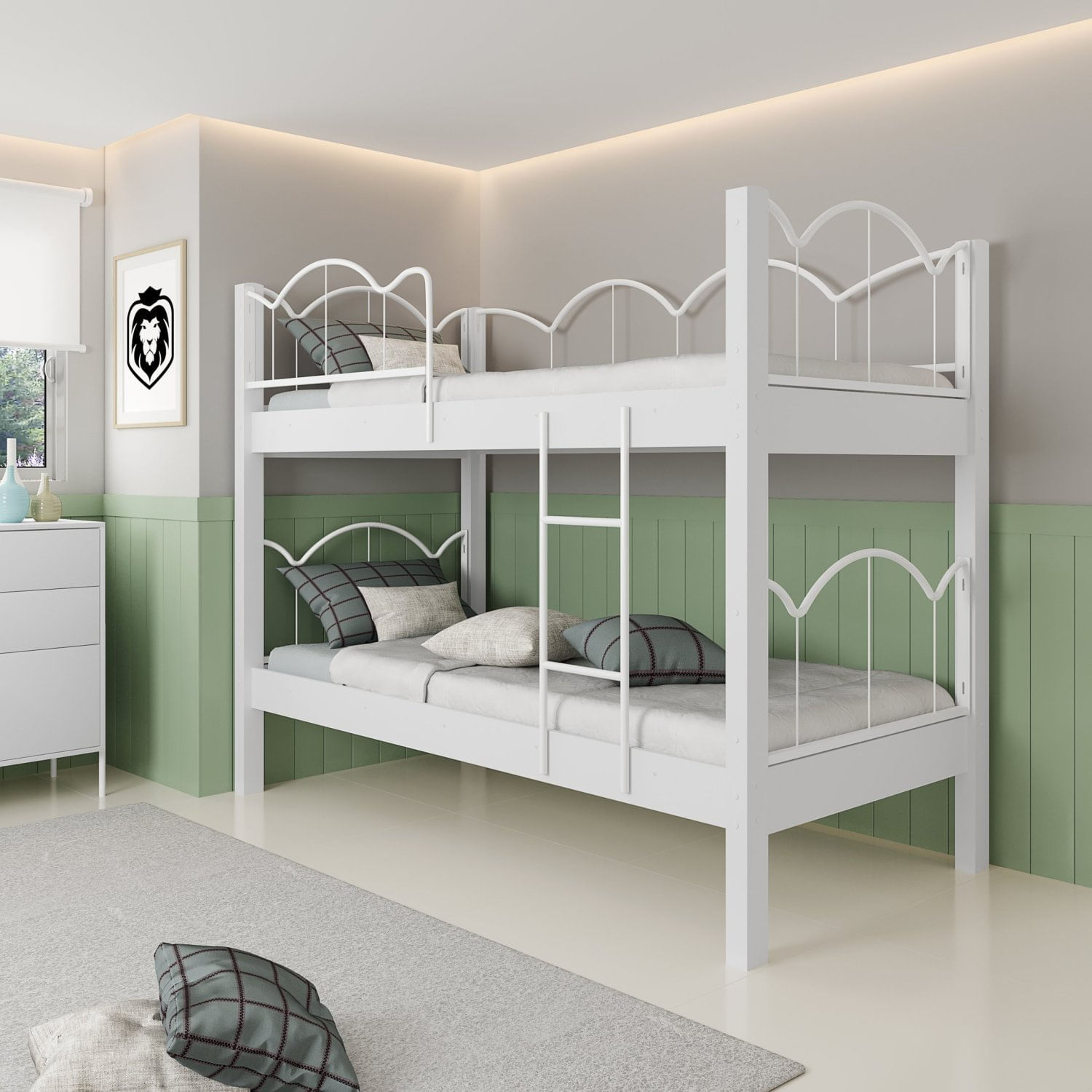 Beliche Solteiro Em Mdf Oasis 88 Branco/branco