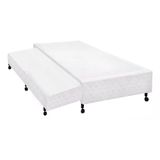 Cama Box Base C/auxiliar Solteiro Poli Tecido White (78x188x27) - Castor