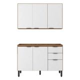 Cozinha Modulada Firenze Fi0009 Amêndola Branco - Demóbile