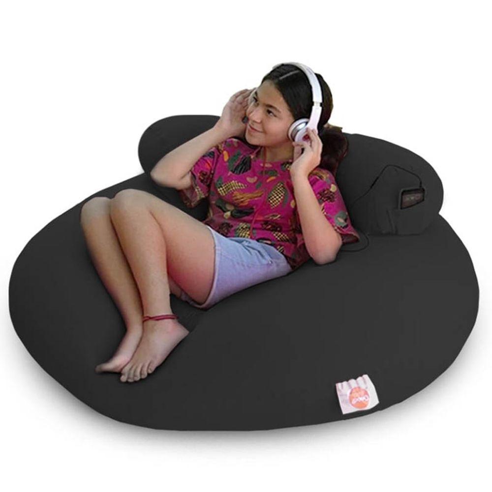 Puff G-pouf Preto - Sensorial E Leve/enchimento De Pérolas - Carrefour