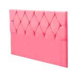 Cabeceira Estofada Lívia 195 Cm King Size Com Capitonê Suede Rose