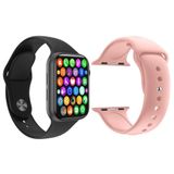 Kit 1 Smartwatch Iwo9 Lite Preto + 1 Pulseira Extra Rosa