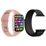 Kit 1 Smartwatch Iwo9 Lite Rosa + 1 Pulseira Extra Preto