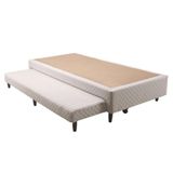 Cama Box Base C/auxiliar Solteiro Mh1434 Bordado White (96x203x23) - Herval