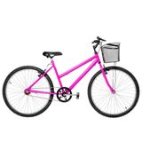 Bicicleta Feminina Aro 26 Mtb Alumínio Natural Cor Pink