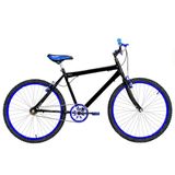 Bicicleta Masculina Aro 26 Mtb Alumínio Colorido Cor Preta E Azul