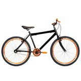 Bicicleta Masculina Aro 26 Mtb Aero Cor Preta E Laranja