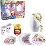 Kit Cozinha Infantil Com Fritadeira + Batata Frita Acessorios Air Fryer Da Princesa 11 Pecas