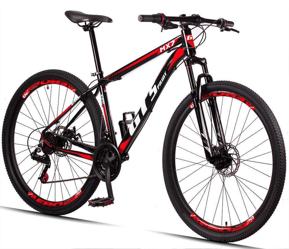 Bicicleta Gt Sprint Mx7 T15 Aro 29 Susp. Dianteira 21 Marchas - Preto/vermelho