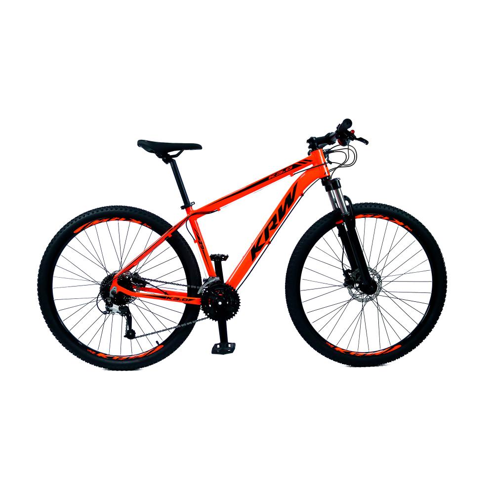 Bicicleta Aro 29 Krw Alumínio 27 Vel Shimano Alivio Freio Hidráulico Com Trava S90 Cor:laranja/preto,tamanho Quadro:15.5