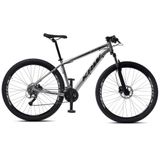 Bicicleta Aro 29 Krw Alumínio Shimano 24v Freio A Disco Hidráulico S51 Cor:prata/preto,tamanho Quadro:19