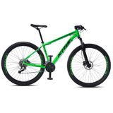 Bicicleta Aro 29 Krw Alumínio Shimano 24v Freio A Disco Hidráulico S51 Cor:verde/preto,tamanho Quadro:19