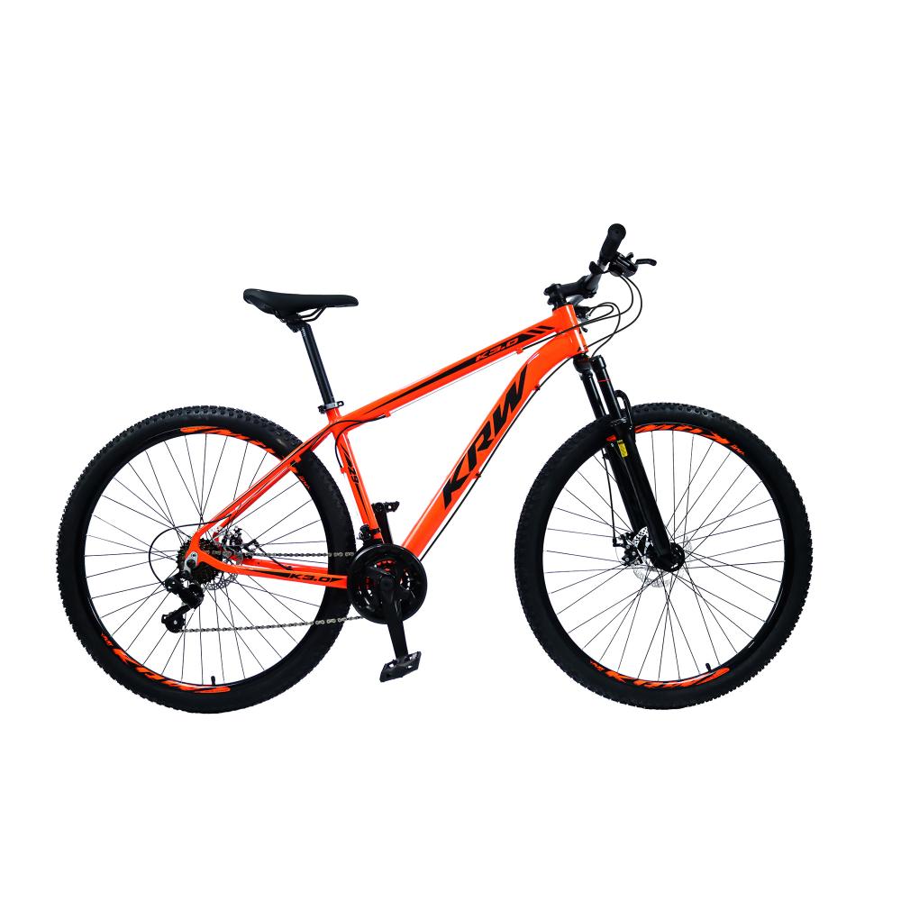 Bicicleta Aro 29 Krw Alumínio Shimano 24v Freio A Disco Hidráulico S51 Cor:laranja/preto,tamanho Quadro:21