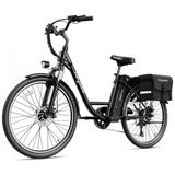 Bicicleta Eletrica Para Adultos 7 Velocidades Ate 64km, 36v 350w, Heybike, Preta