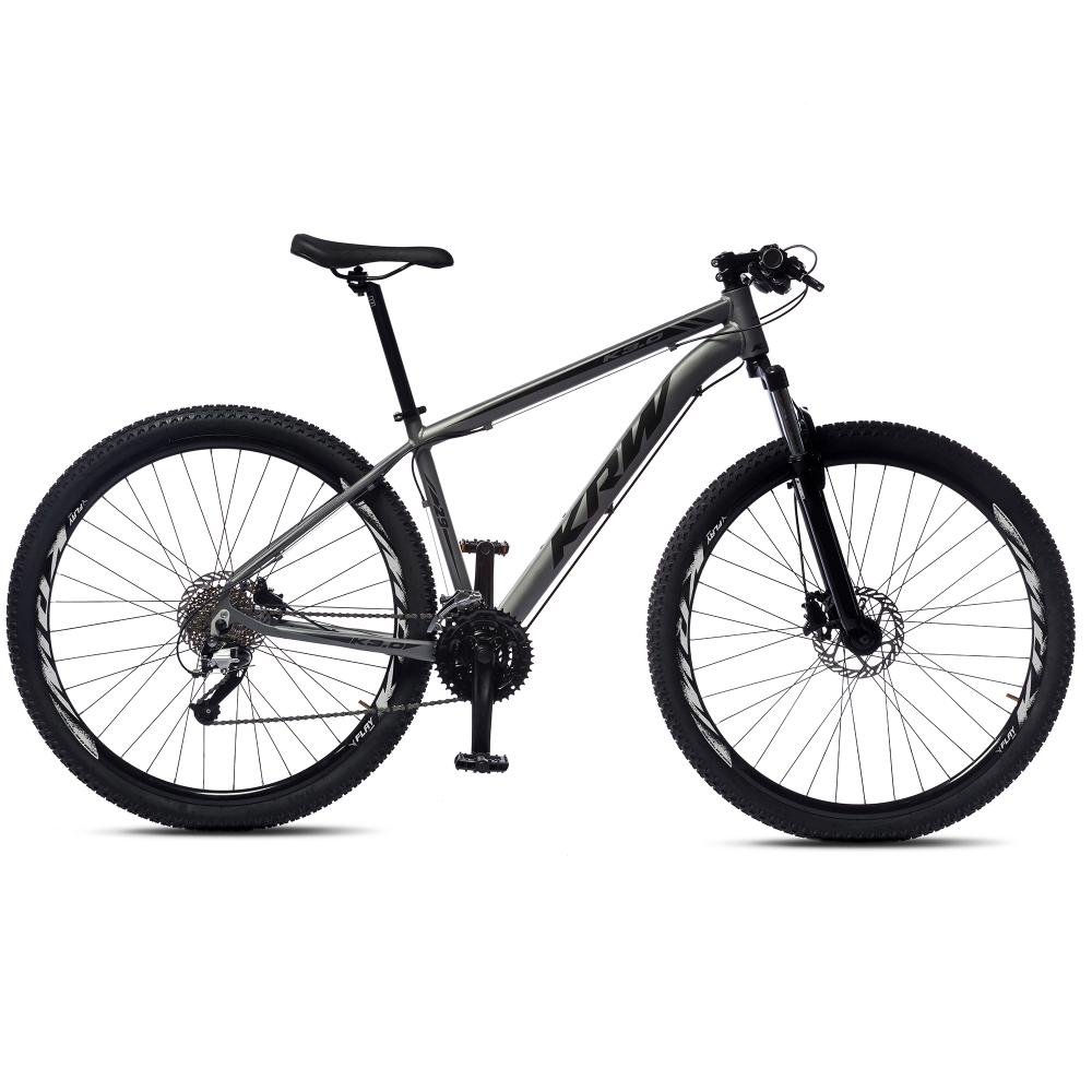 Bicicleta Aro 29 Krw Alumínio 24 Vel Freio A Disco Hidráulico R2 Cor:grafite/preto Fosco,tamanho Quadro:15.5