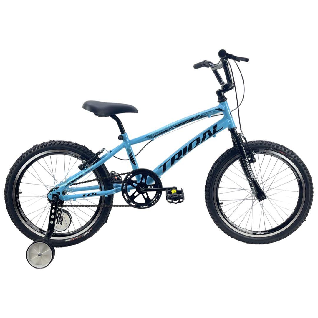 Bicicleta Aro 20 Infantil Bmx Cross Roda Lateral Tridal - Azul Céu - 14