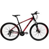 Bicicleta Elleven Rocker Ii Hd Aro 29 Tam 17 Preto/vermelho 24v Suspensão Trava No Ombro .