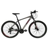 Bicicleta Elleven Rocker Ii Hd Aro 29 Tam 17 Cinza/preto/vermelho 24v Suspensão Trava No Ombro .