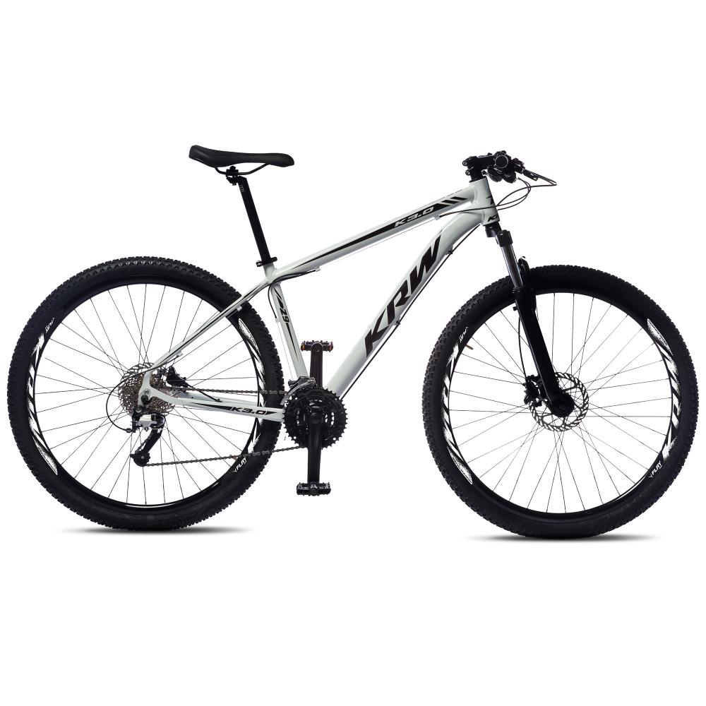 Bicicleta Aro 29 Krw Alumínio 24 Vel Freio A Disco Hidráulico R2 Cor:branco/preto,tamanho Quadro:21