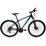 Bicicleta Elleven Rocker Ii Hd Aro 29 Tam 17 Preto/azul 24v Suspensão Trava No Ombro .