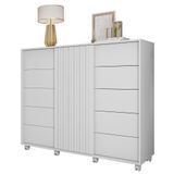 Cômoda Sapateira 2 Portas 5 Gavetas Branco Pegasus Caemmun