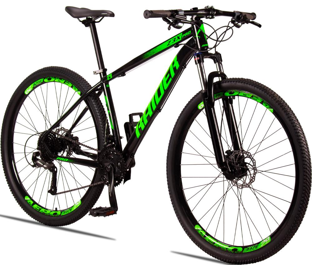 Bicicleta Raider Z3x Disc H T17 Aro 29 Susp. Dianteira 27 Marchas - Verde