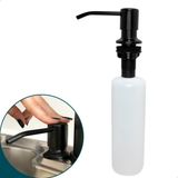 Porta Detergente Dispenser De Embutir Preto Fosco Inox 350ml