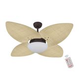 Ventilador De Teto Marrom 4 Pás Palmae Natural 220v