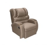 Poltrona Reclinável Imperial Papai Mamãe Motorizada E Giro Balanço Suede Chocolate 377
