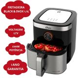 Fritadeira Eletrica 4,8l Sem Óleo 1500w 127v 8 Funções Pré