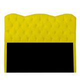 Cabeceira Casal King Size Estofada Para Cama Box Verona Veludo Cor Amarelo