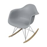 Cadeira De Balanço Eames Com Braço Cinza