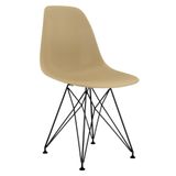 Cadeira Eames Pp Fendi Eiffel Base Preta