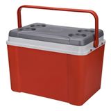 Caixa Térmica Cooler Grande Com Alça Geladeira Cerveja Praia Cor:vermelho