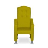 Mini Cadeira Poltrona Infantil Troninho Decorativa Suede Amarelo