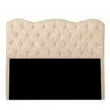 Cabeceira Casal Queen Estofada Para Cama Box Verona Veludo Bege