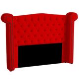 Cabeceira Casal King Size Estofada Para Cama Box Ayla Veludo Cor Vermelho