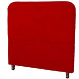 Cabeceira Casal King Size Estofada Para Cama Box Lizza Veludo Cor Vermelho