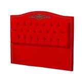 Cabeceira King Size Estofada Para Cama Box Maitê Veludo Cor Vermelho