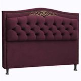 Cabeceira King Estofada 195 Cm Belize - Casa Chick Roxo Luxor