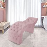 Maca Estofada Estética Cílios Salão Spa Suede Nicole Cor:rosê