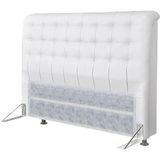 Cabeceira Dama 1,95cm Cama Box King Size Corino Branco