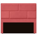 Cabeceira Casal King Size Estofada Para Cama Box Jade Veludo Cor Rose