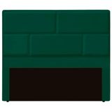 Cabeceira Casal King Size Estofada Para Cama Box Jade Veludo Cor Verde Esmeralda