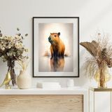 Quadro Decorativo Aquarela Capivara - 60x48cm