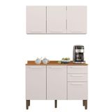 Armário De Cozinha Aereo Balcão New Valencia 6 Portas Sallet Branco
