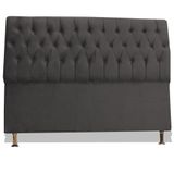 Cabeceira De Cama Box Sena Casal King 195cm Suede Grafite